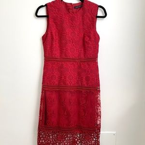 Red Lace Dress by Zara
